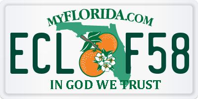 FL license plate ECLF58