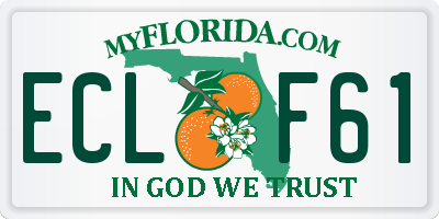FL license plate ECLF61
