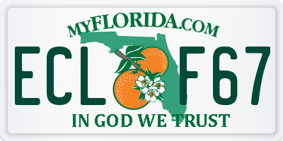 FL license plate ECLF67