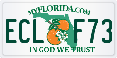FL license plate ECLF73