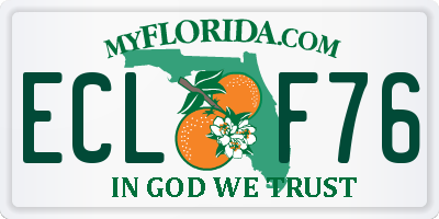 FL license plate ECLF76