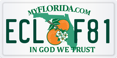 FL license plate ECLF81