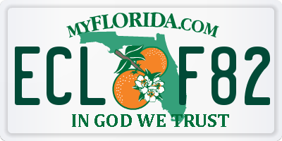 FL license plate ECLF82