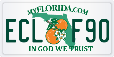 FL license plate ECLF90