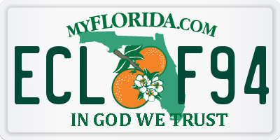 FL license plate ECLF94