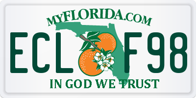 FL license plate ECLF98