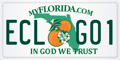 FL license plate ECLG01