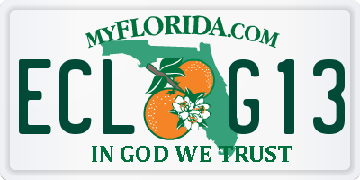 FL license plate ECLG13