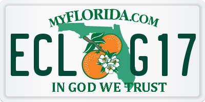 FL license plate ECLG17