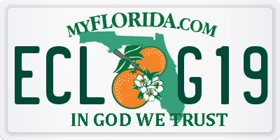 FL license plate ECLG19