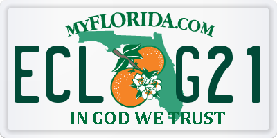 FL license plate ECLG21