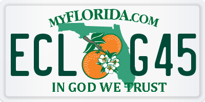 FL license plate ECLG45