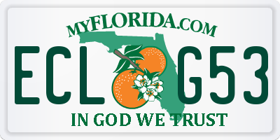 FL license plate ECLG53