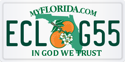FL license plate ECLG55