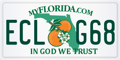 FL license plate ECLG68