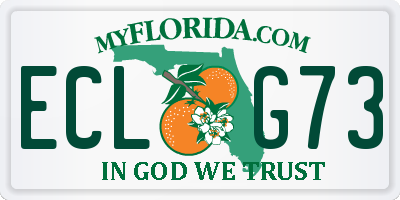 FL license plate ECLG73