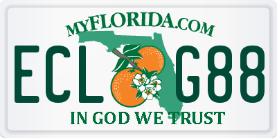 FL license plate ECLG88