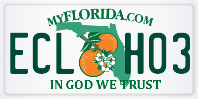 FL license plate ECLH03