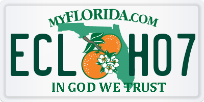 FL license plate ECLH07