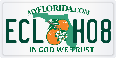 FL license plate ECLH08