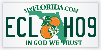 FL license plate ECLH09