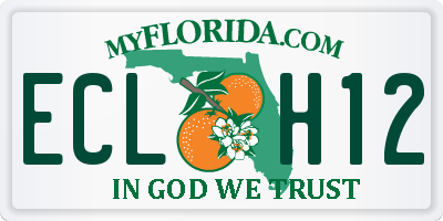 FL license plate ECLH12