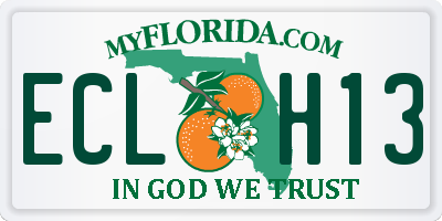 FL license plate ECLH13