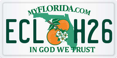 FL license plate ECLH26