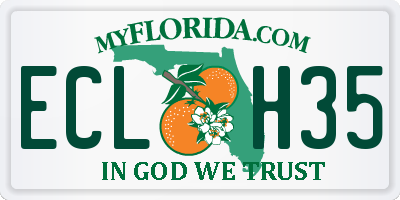 FL license plate ECLH35