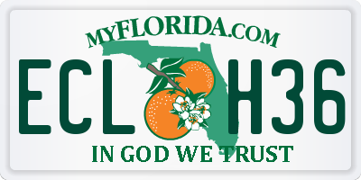 FL license plate ECLH36
