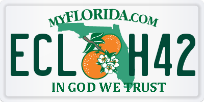 FL license plate ECLH42