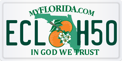FL license plate ECLH50