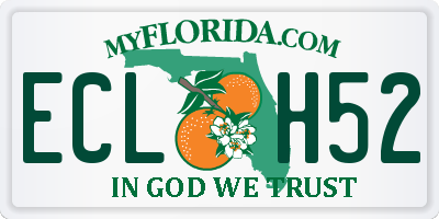 FL license plate ECLH52