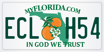 FL license plate ECLH54