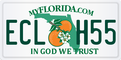 FL license plate ECLH55