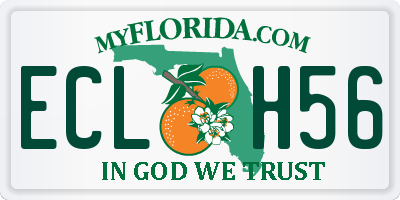 FL license plate ECLH56
