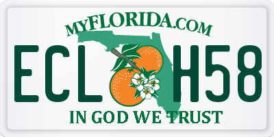 FL license plate ECLH58