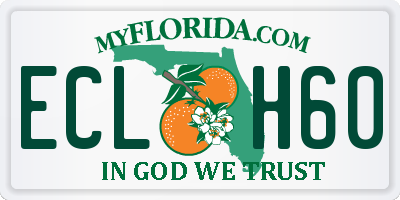 FL license plate ECLH60