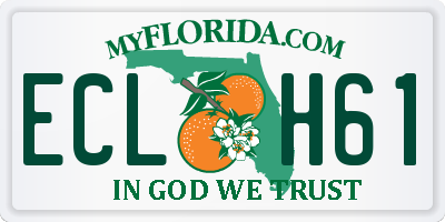 FL license plate ECLH61