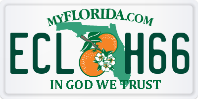 FL license plate ECLH66