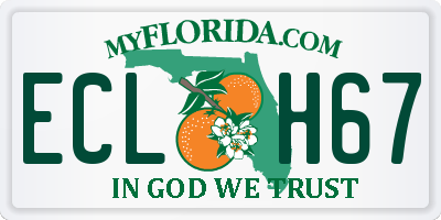 FL license plate ECLH67