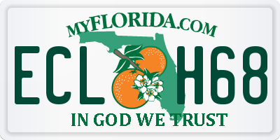 FL license plate ECLH68