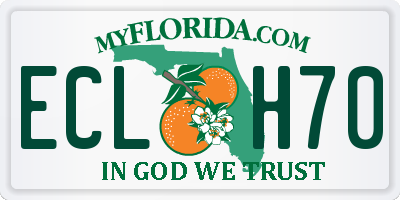 FL license plate ECLH70