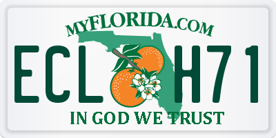 FL license plate ECLH71