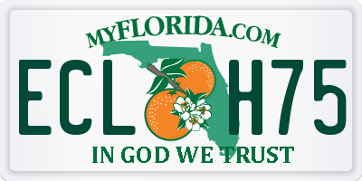FL license plate ECLH75