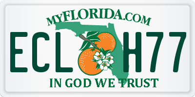 FL license plate ECLH77
