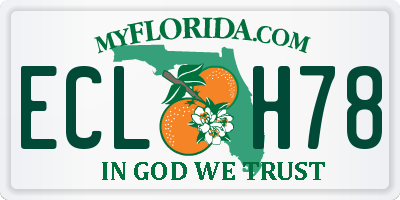 FL license plate ECLH78