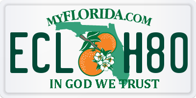 FL license plate ECLH80