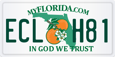 FL license plate ECLH81