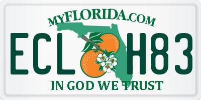 FL license plate ECLH83